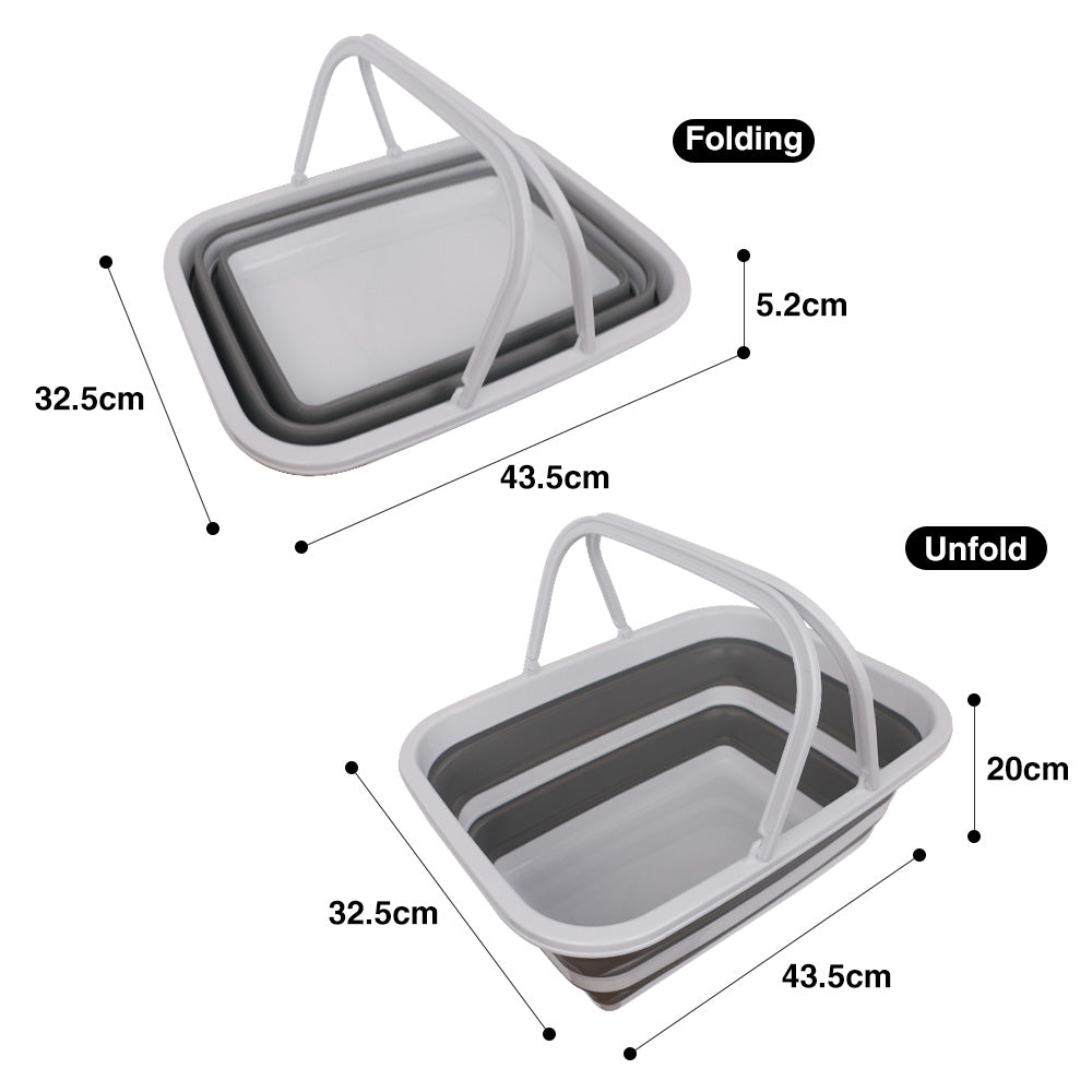 PP+TPR Collapsible  Basket With Handle