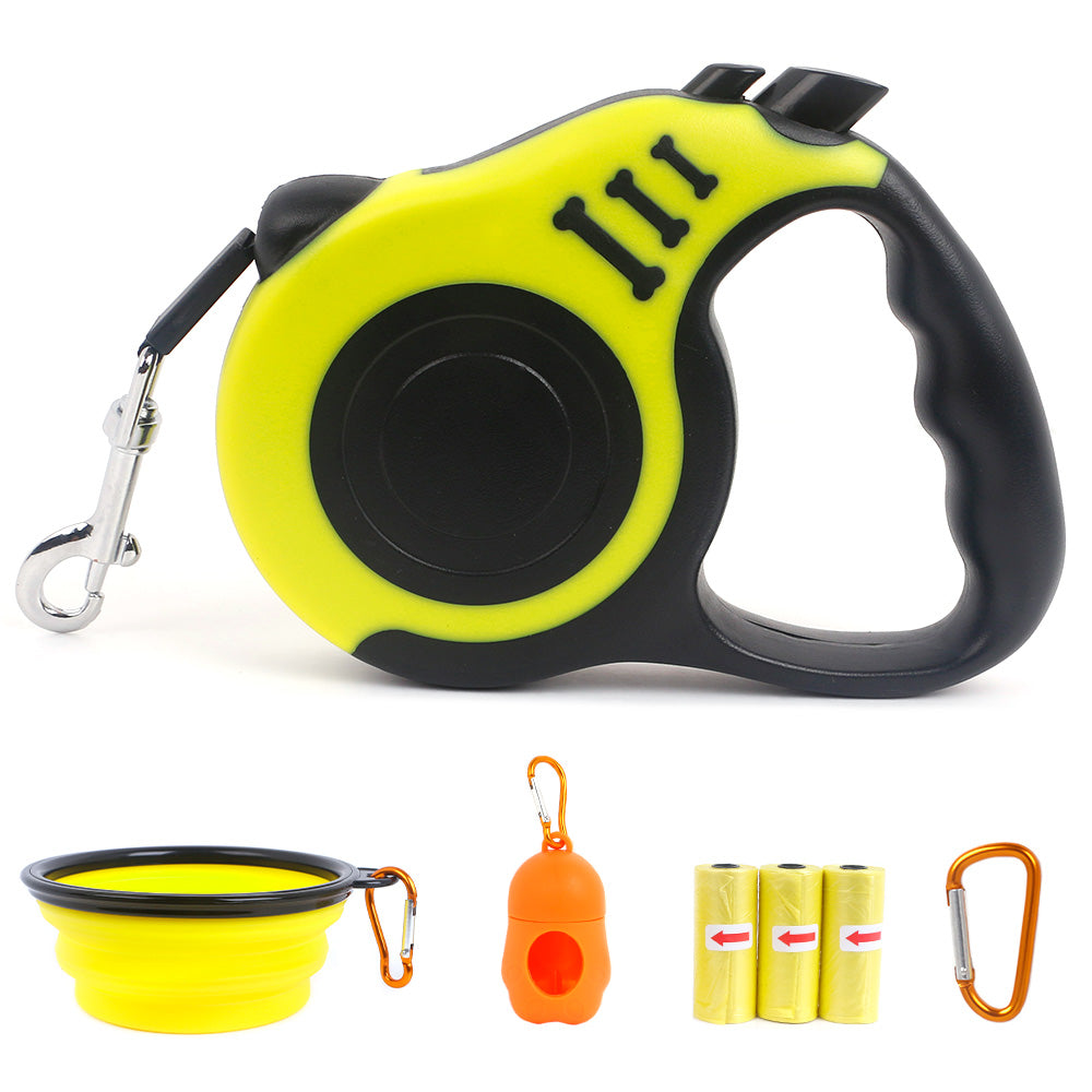 Retractable Dog Leash Yellow