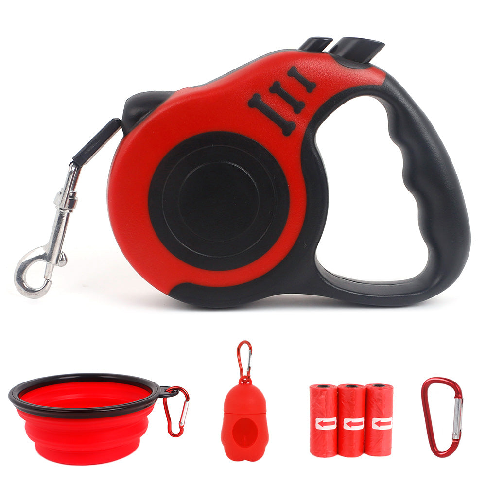 Retractable Dog Leash Red