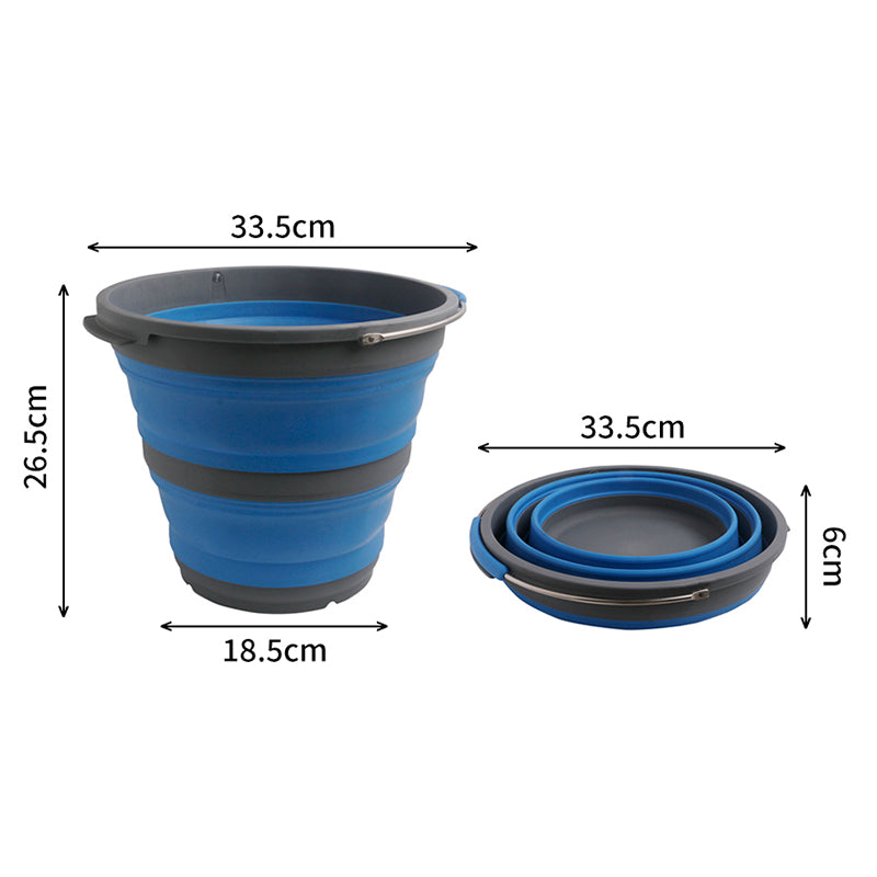 PP+TPR Foldable Bucket With 304 SS Handle