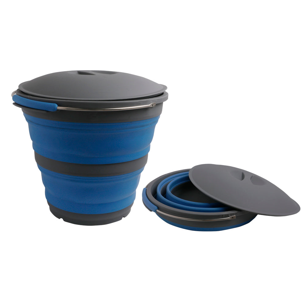 PP+TPR Foldable Bucket With Lid And 304 SS Handle