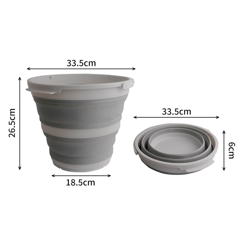 10L PP+TPR Foldable Bucket  With Plastic Handle