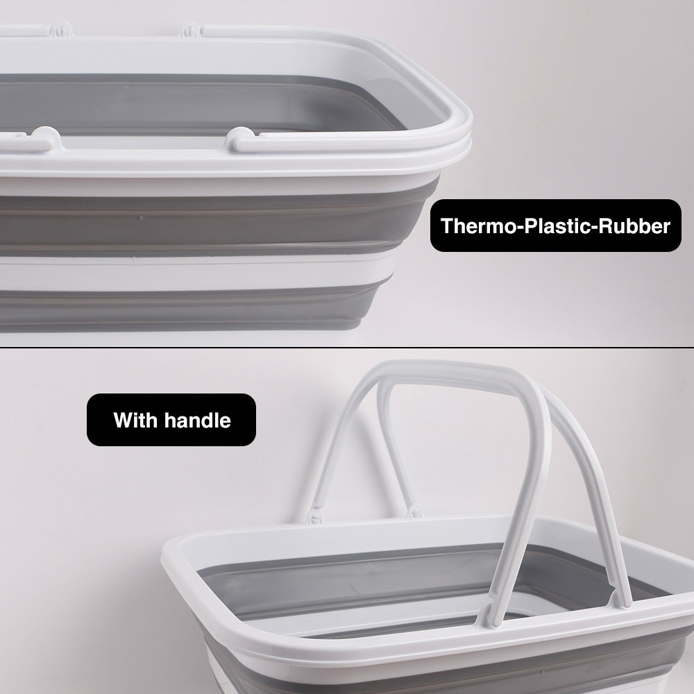 PP+TPR Collapsible  Basket With Handle