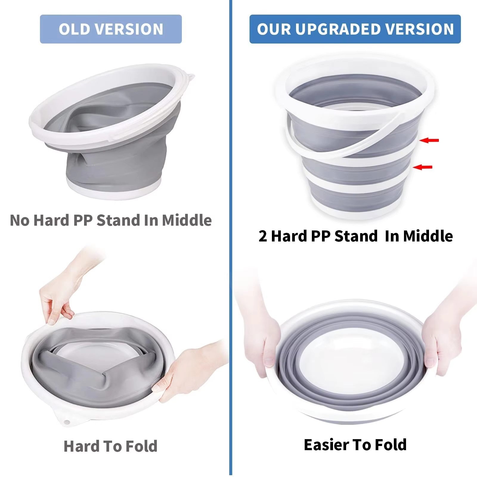 10L Round Foldable Bucket