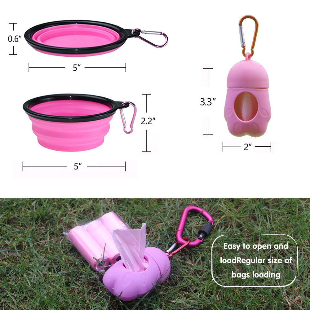 Retractable Dog Leash Pink