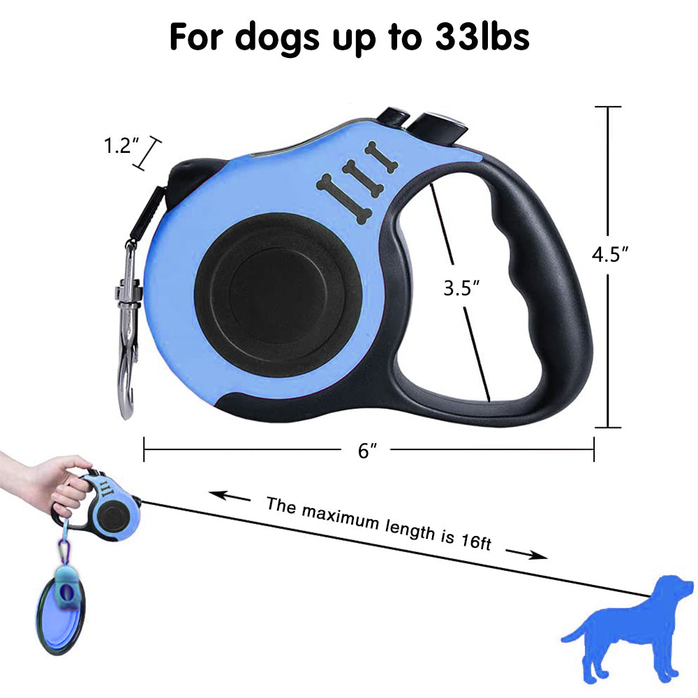 Retractable Dog Leash Blue